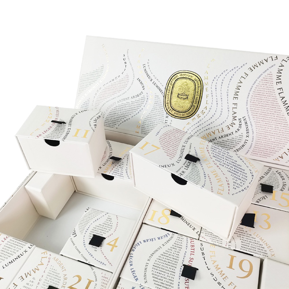 White Luxury Drawer Advent Calendar Box Thumbnail 7