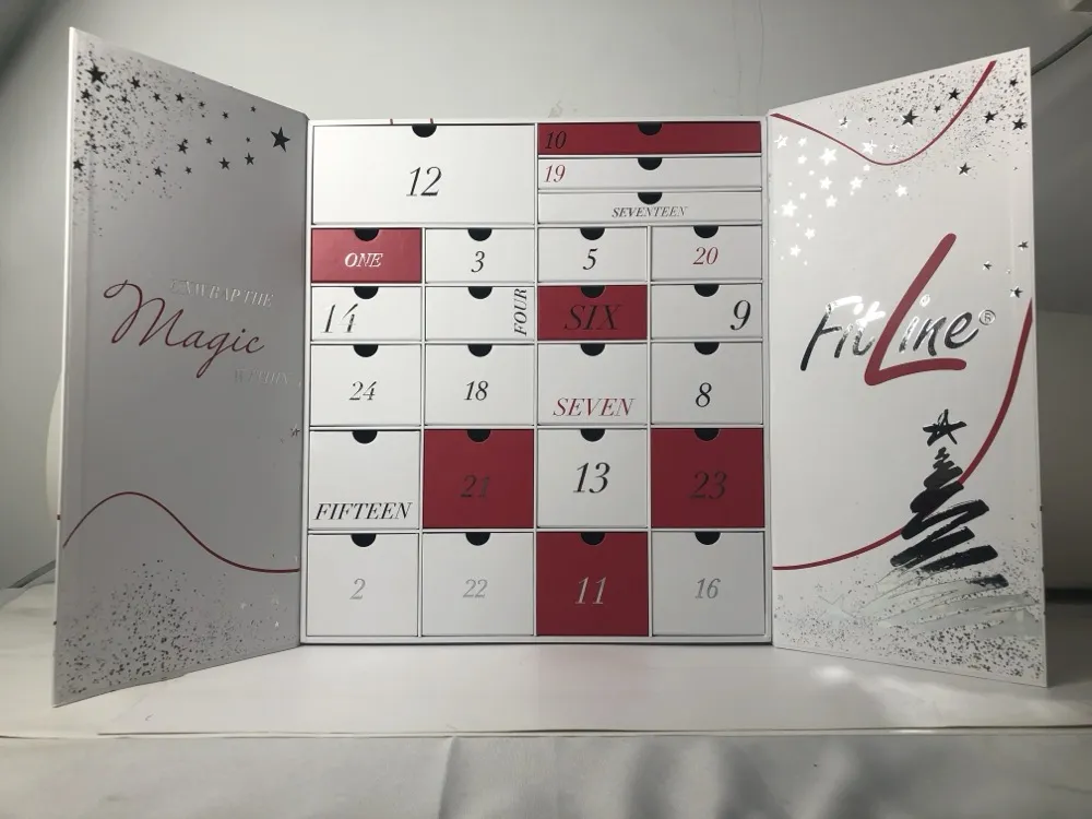 White Red Drawer Advent Calendar Box Thumbnail 7