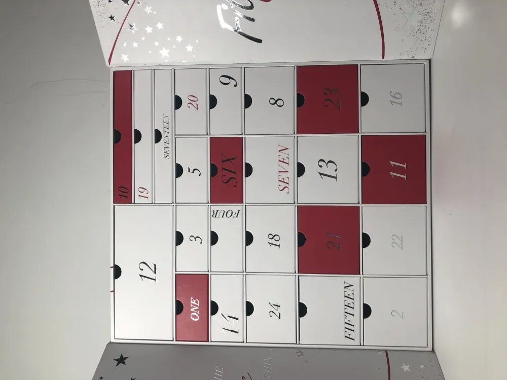White Red Drawer Advent Calendar Box Thumbnail 9