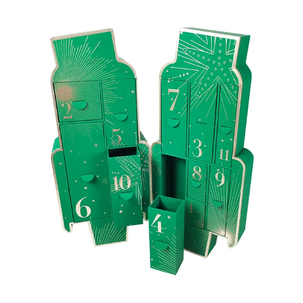 Green Custom Shape Advent Calendar Box Thumbnail 8