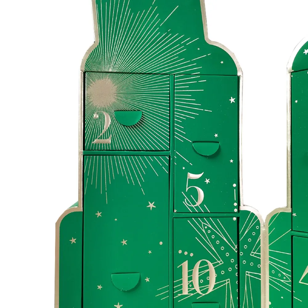 Green Custom Shape Advent Calendar Box Thumbnail 14