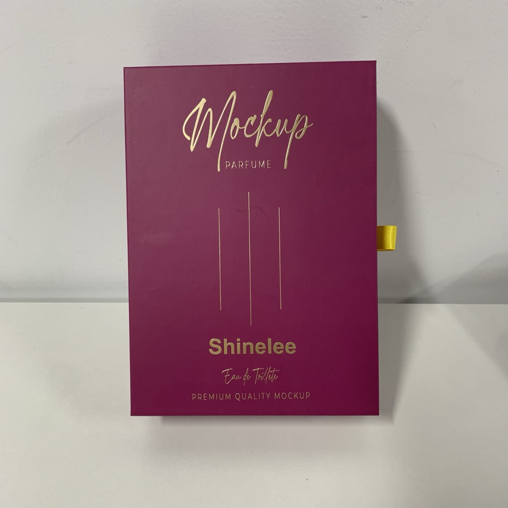 Premium Magenta Ribbon Drawer Perfume Box Thumbnail 7