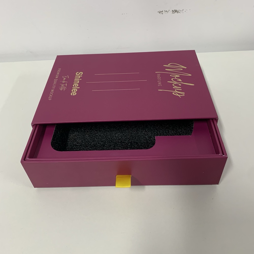 Premium Magenta Ribbon Drawer Perfume Box Thumbnail 11