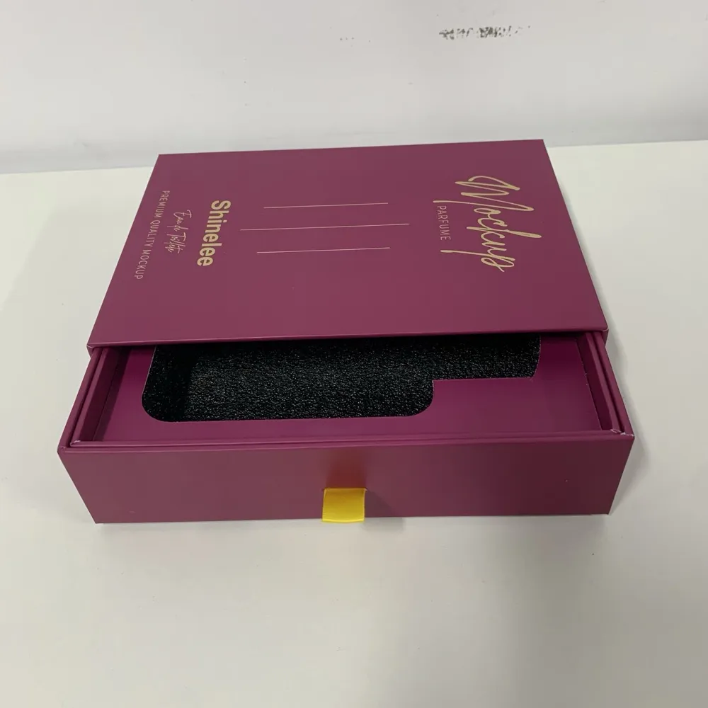 Premium Magenta Ribbon Drawer Perfume Box Thumbnail 22
