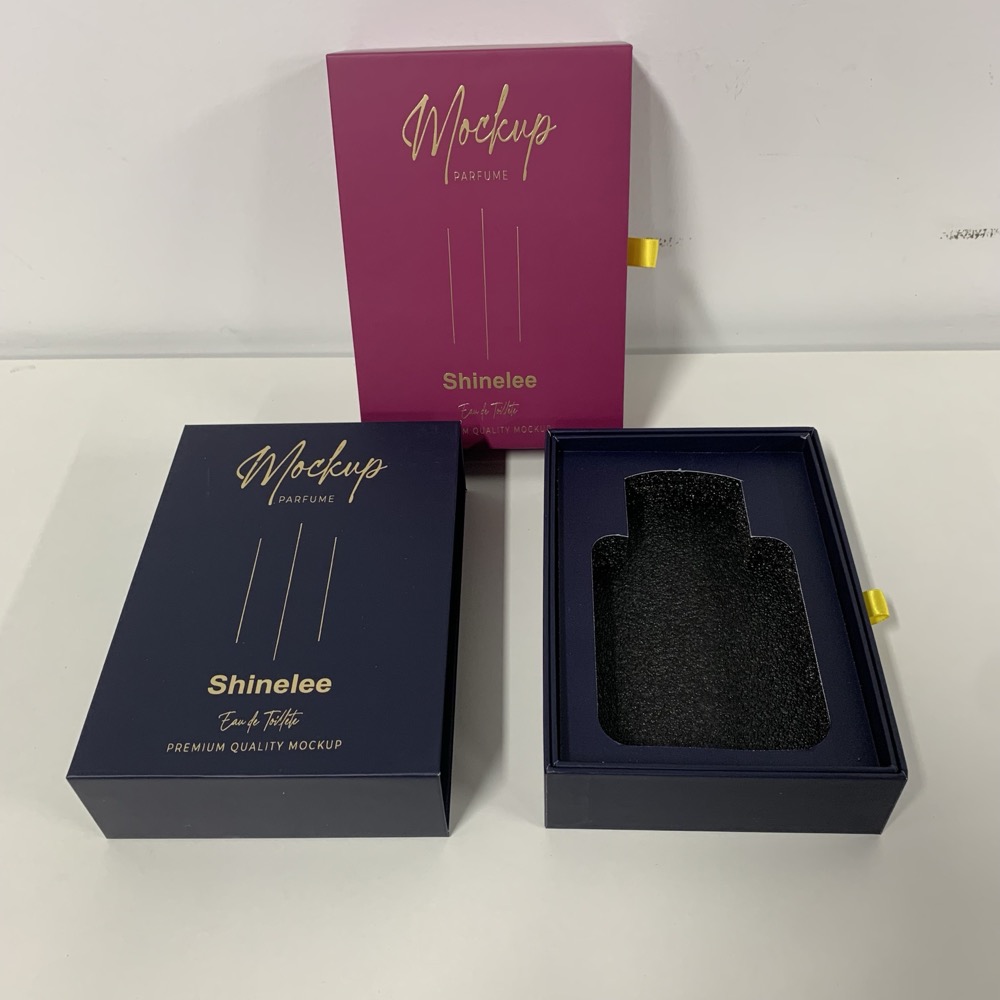 Premium Magenta Ribbon Drawer Perfume Box Thumbnail 12