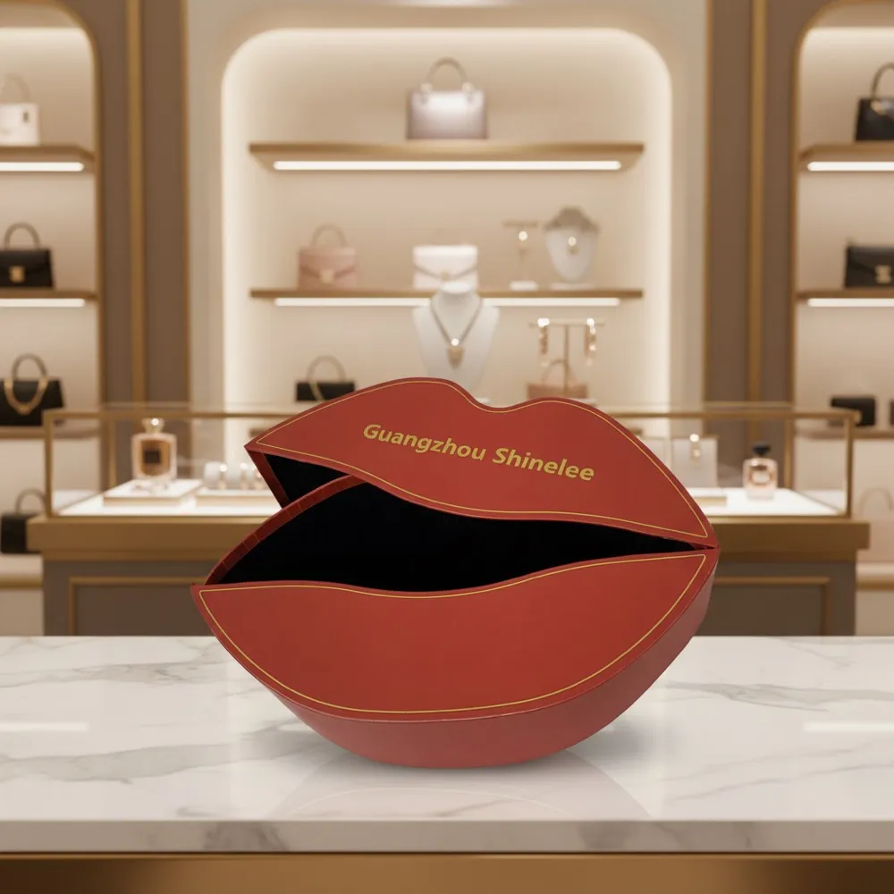 Crimson Red Lip Zippered Cosmetic Bag Thumbnail 4