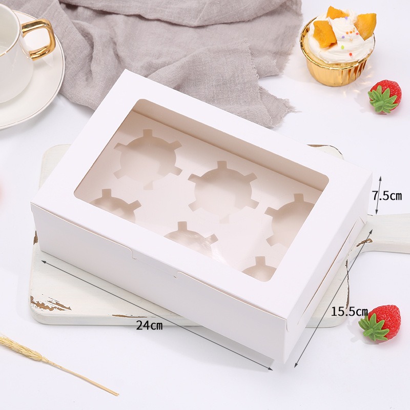Custom 6-Piece Cupcake Box