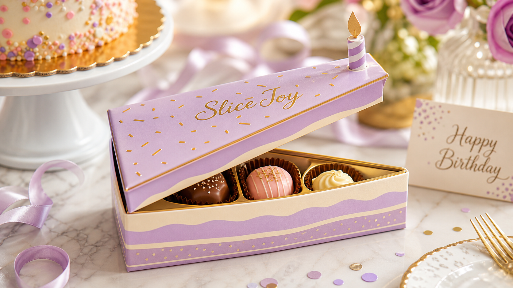 Birthday Cake Shaped Box
