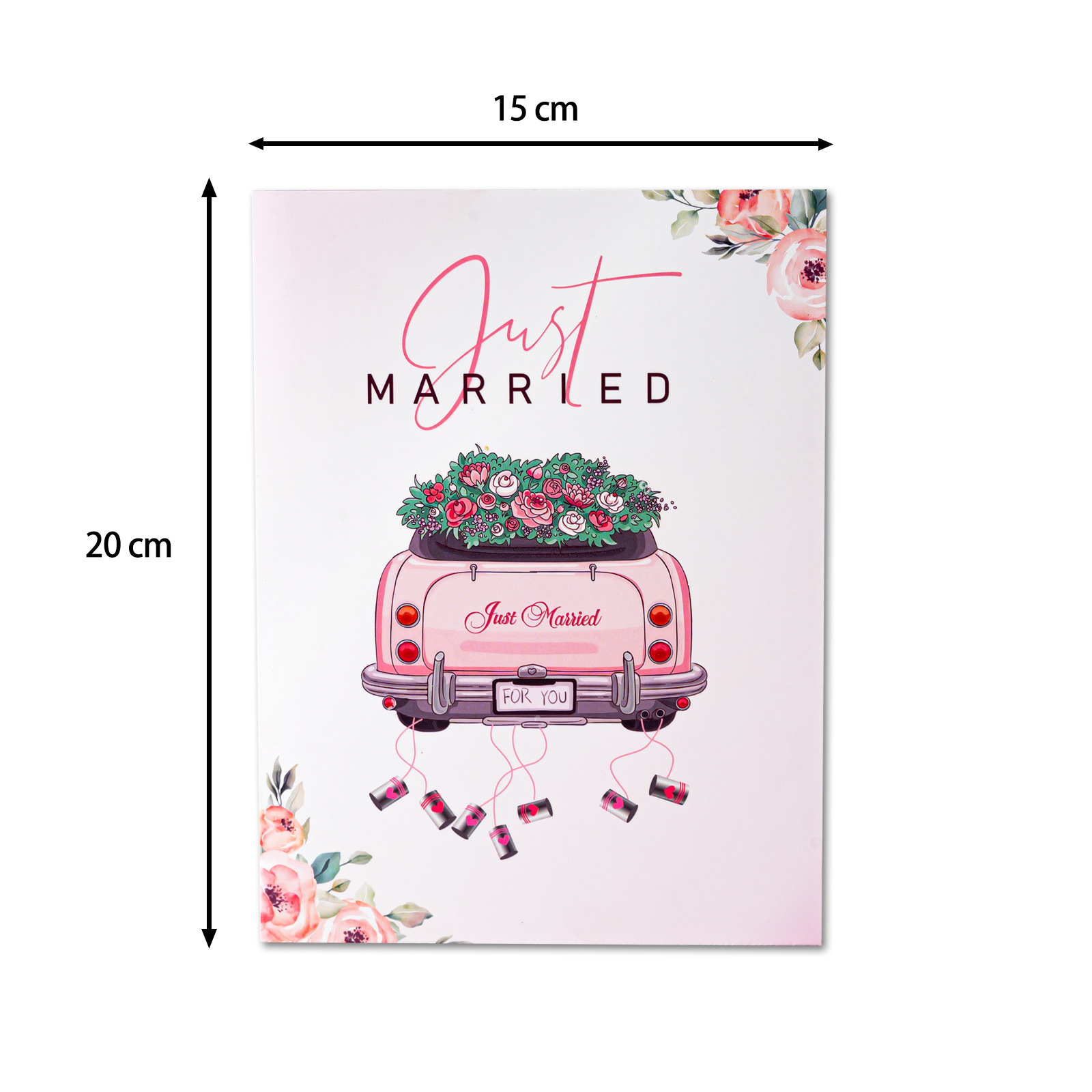 Creative 3D Pop-Up Floral Wedding Car Greeting Card Thumbnail 5