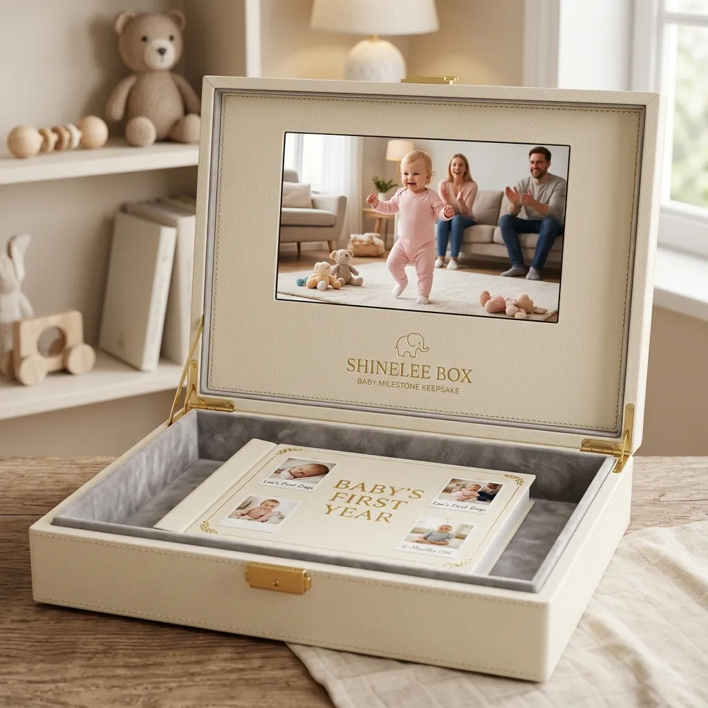 Shinelee Baby Milestone Video Keepsake Box with 7 inch Screen Thumbnail 2