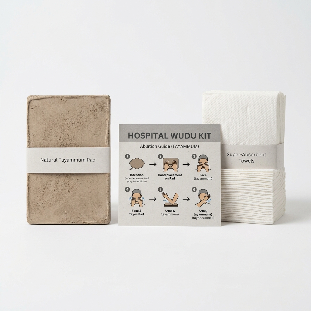 Professional Hospital Wudu Kit - Disposable Tayammum Pad