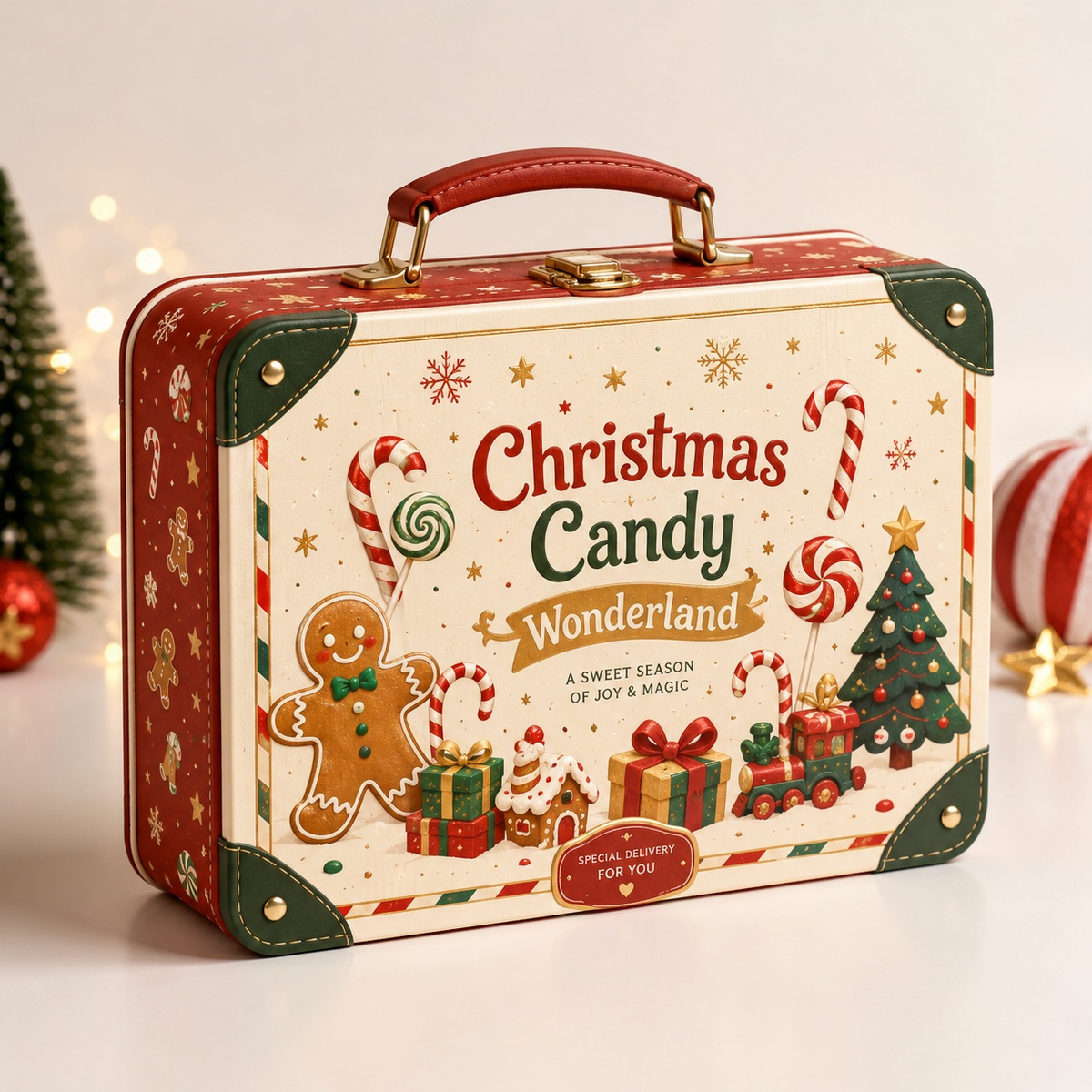 Christmas Candy Suitcase Gift Box