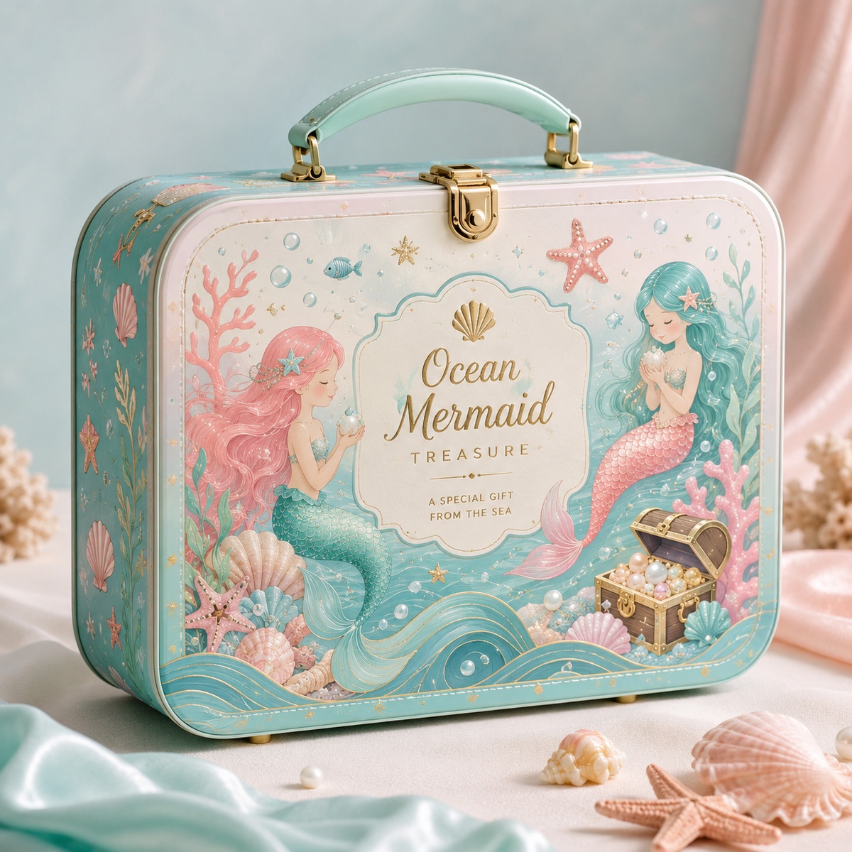 Ocean Mermaid Suitcase Gift Box