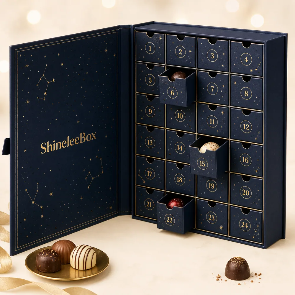 24-Day Chocolate Advent Calendar Box with Drawers by ShineleeBox