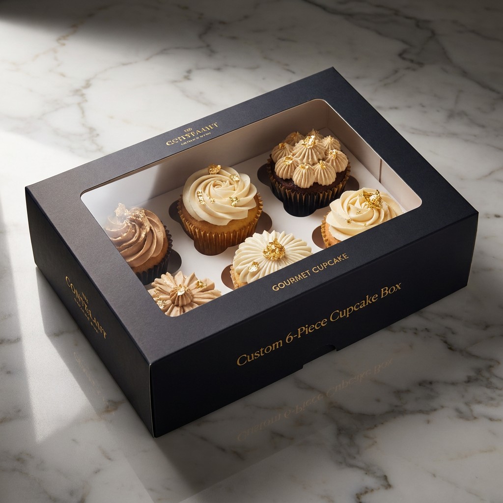 Custom 6-Piece Cupcake Box