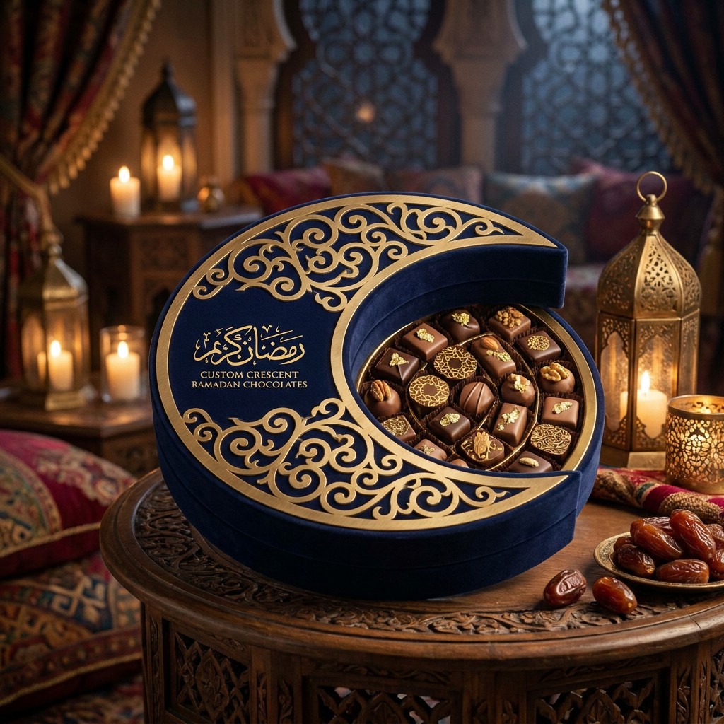 Custom Crescent Ramadan Chocolate Box