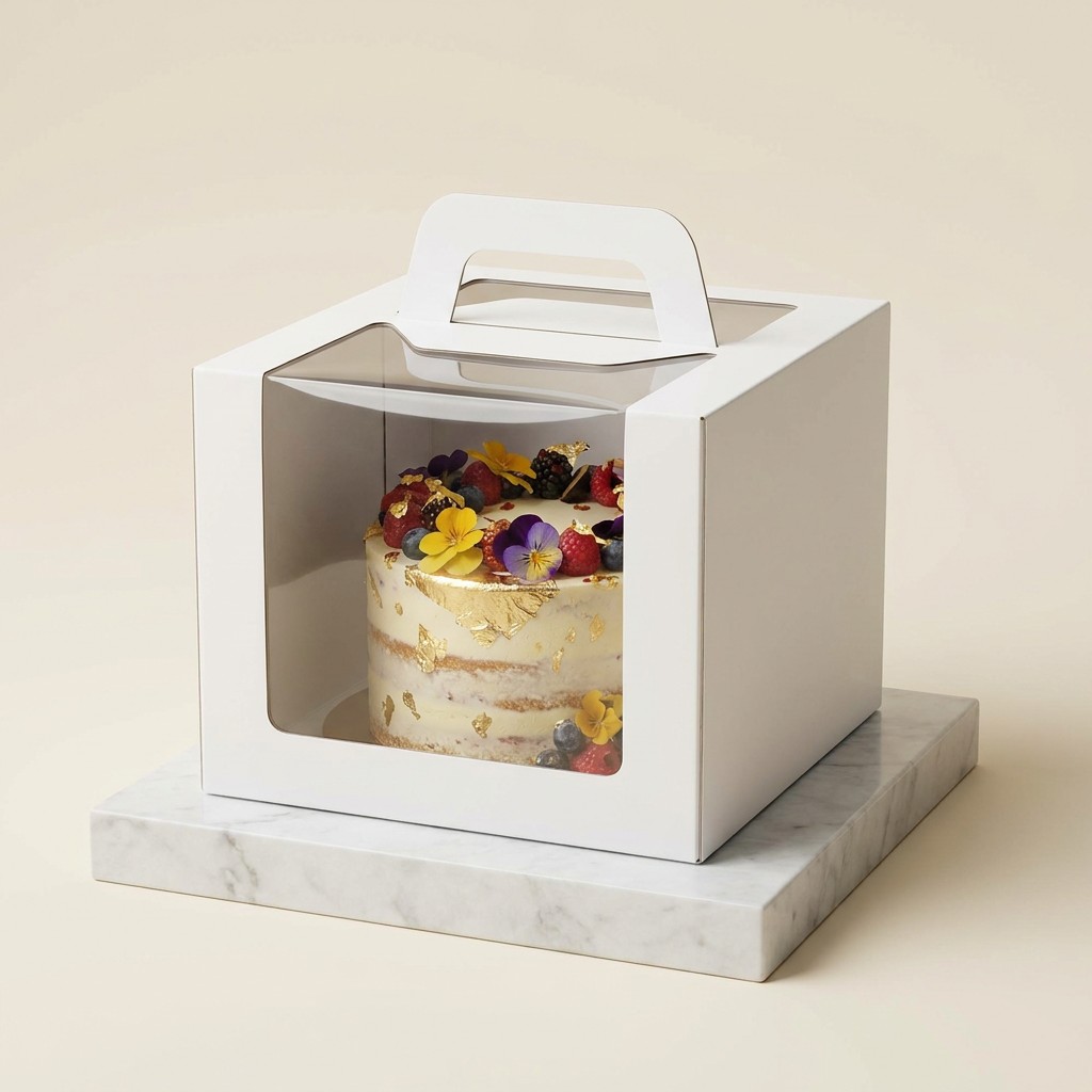 Custom Window Handle Cake Box